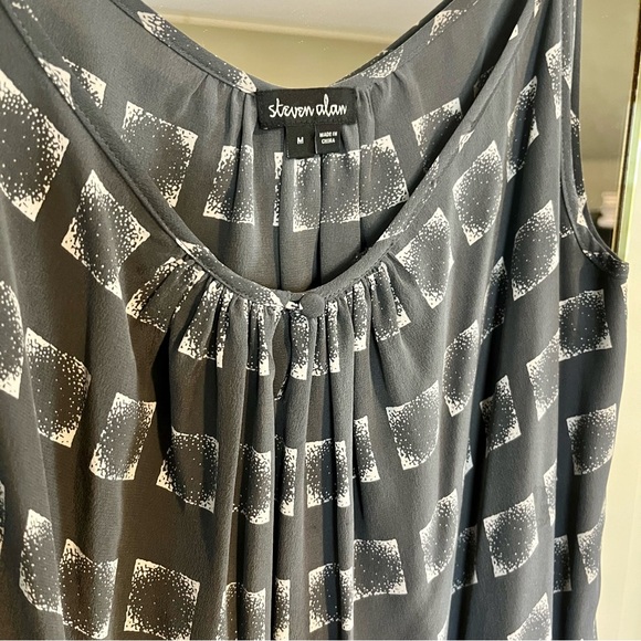 Steven Alan Gray and White Patterned Jumpsuit - Picture 5 of 6